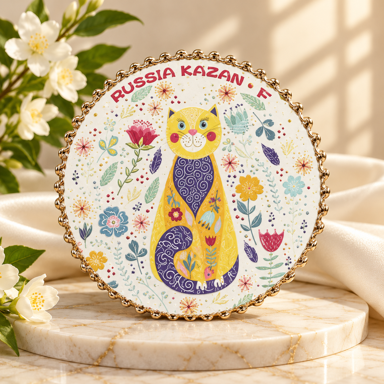 Подставка под горячее «Казань — жёлтый кот»