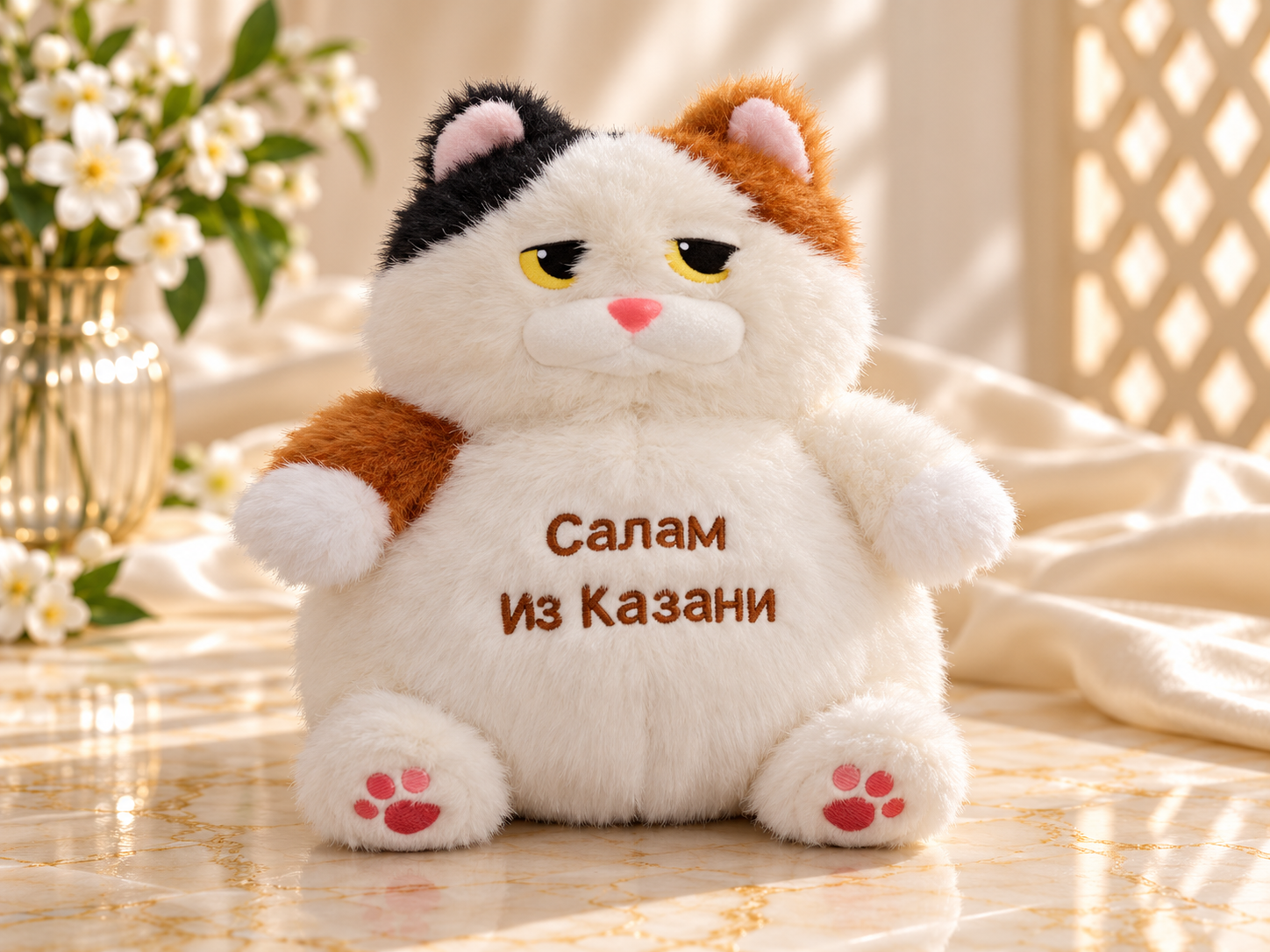 Мягкая игрушка «Котик — Салам из Казани» — трёхцветный